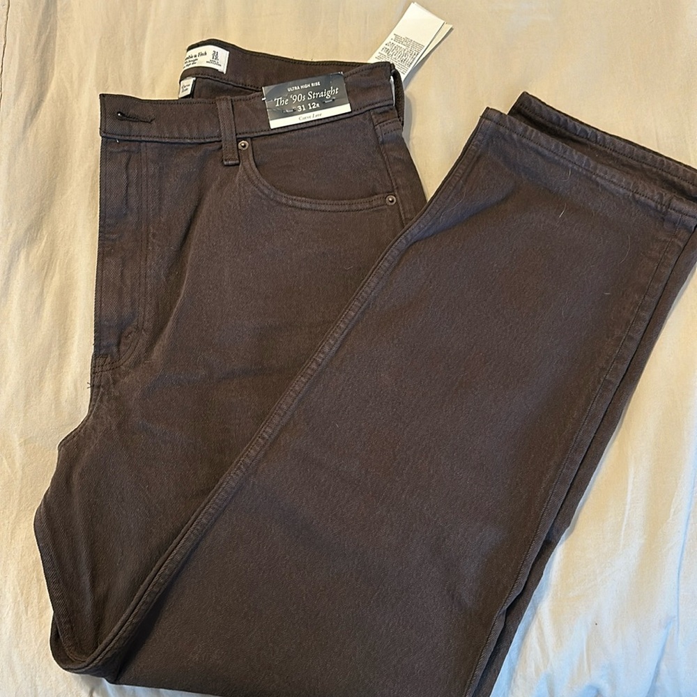 Abercrombie brown and tan 2 for 1  the 90’s straight curve love